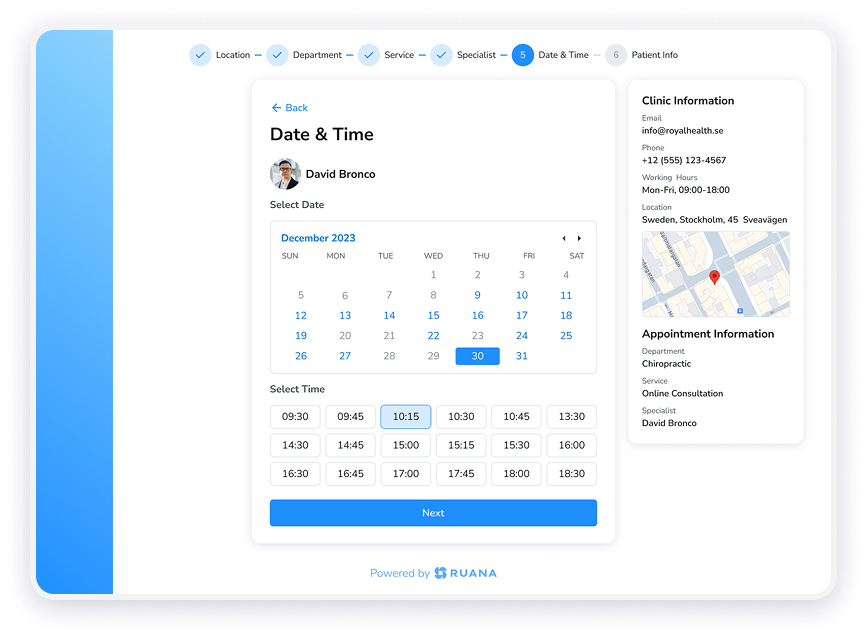 Online Booking with SMS & Email Reminders