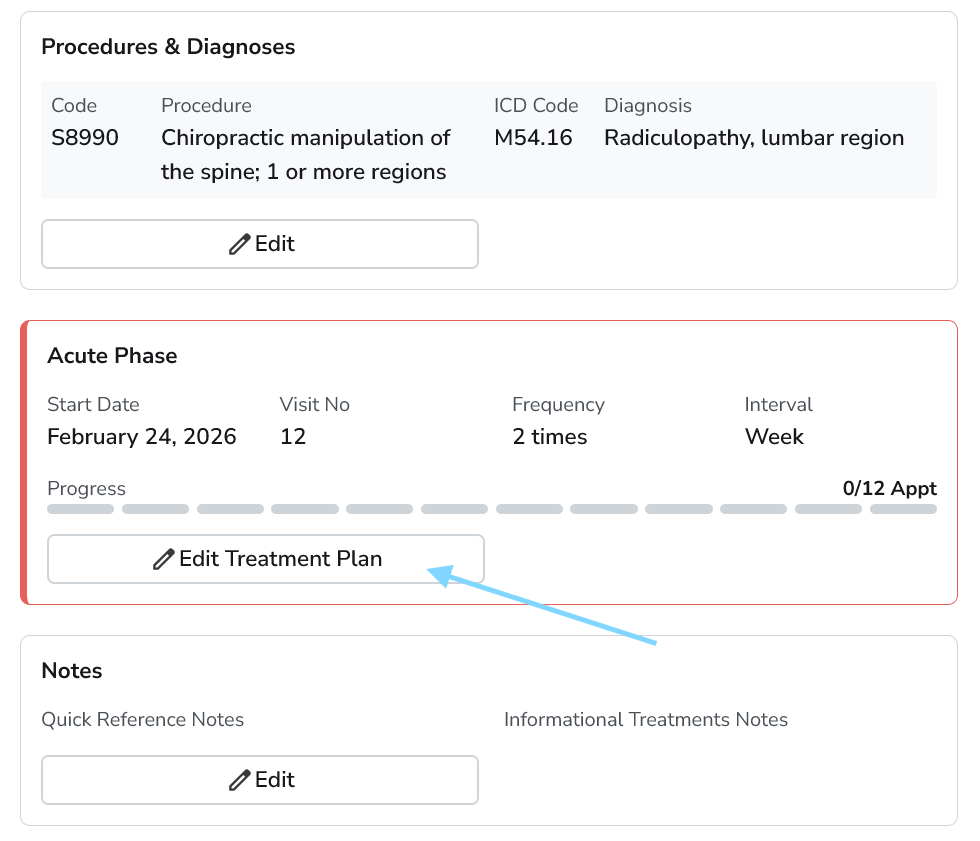 Organized treatment plans and client history