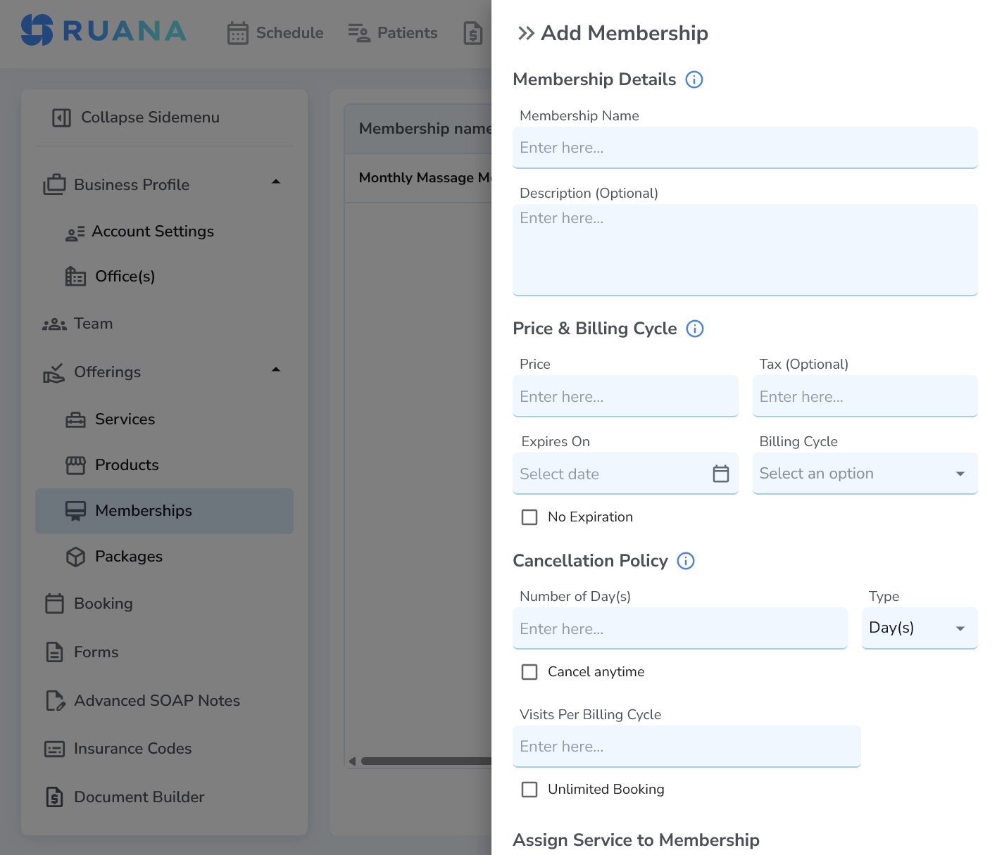 Individuelle Mitgliedschaftspläne erstellen