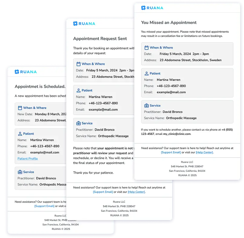 Appointment reminders feature