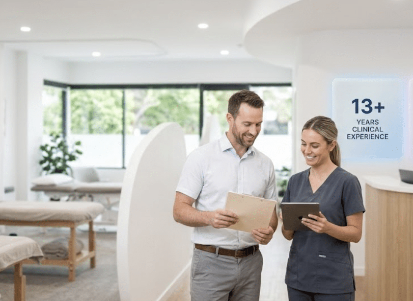 Ruana co-founders — practicing chiropractor with 13 years clinical experience and medical professional, builders of Ruana practice management software