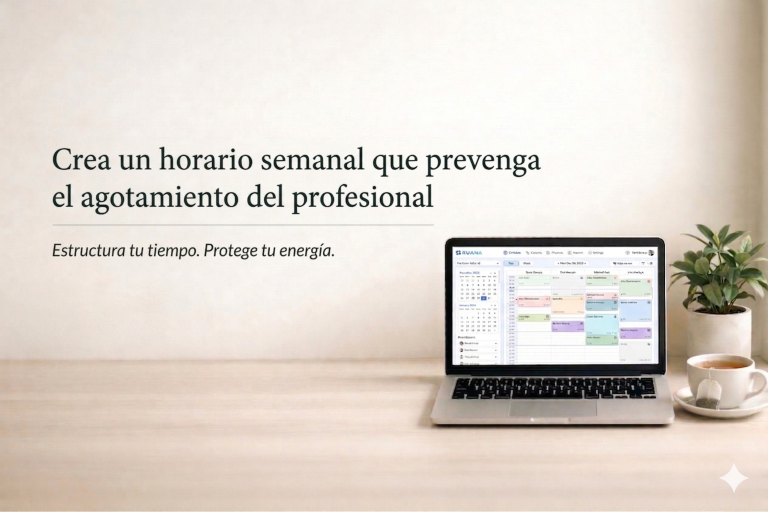 Cómo evitar el burnout en terapeutas: guía para organizar tu semana de forma sostenible