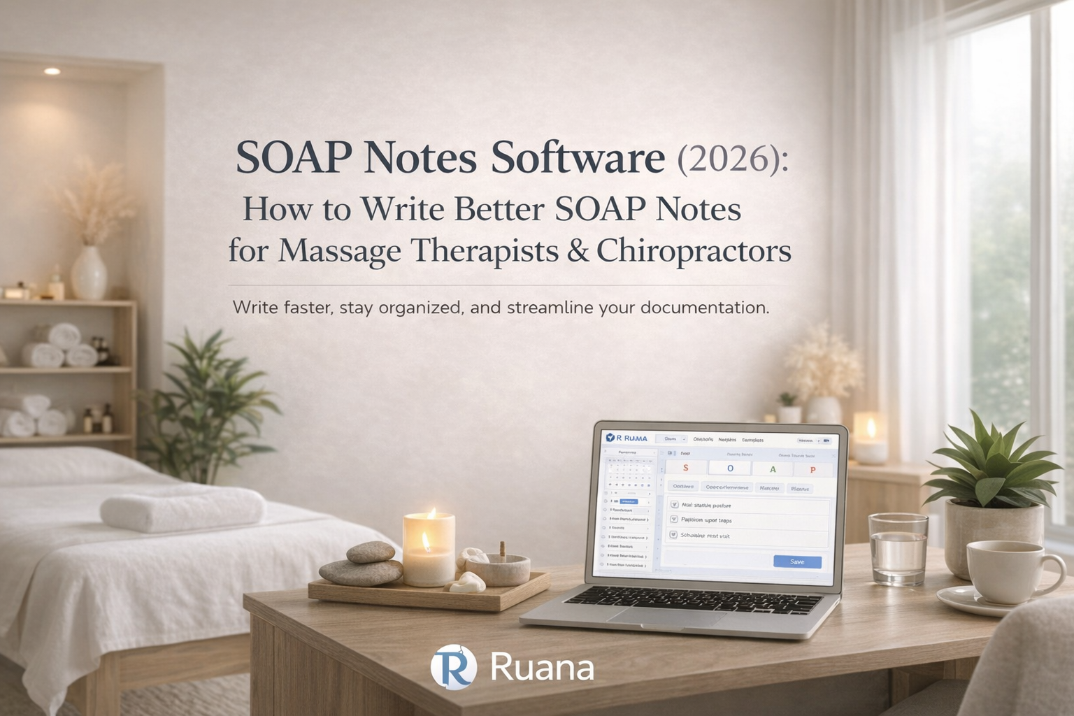 SOAP notes software for massage therapists and chiropractors with step-by-step documentation guide