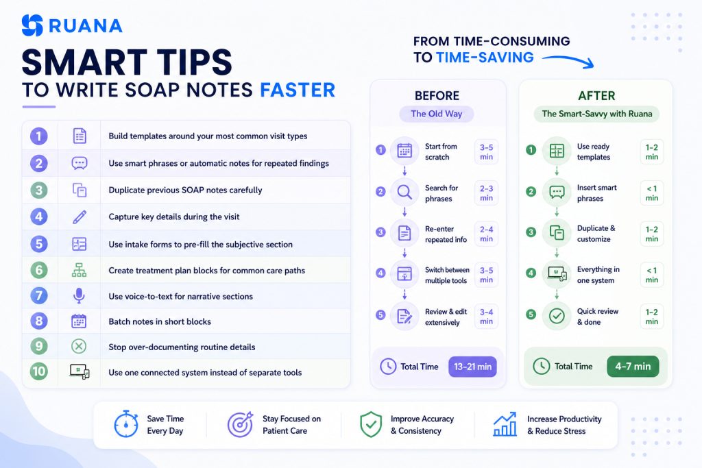 SOAP note writing tips