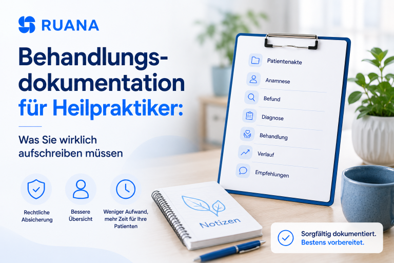 Behandlungsdokumentation für Heilpraktiker: Was Sie wirklich aufschreiben müssen