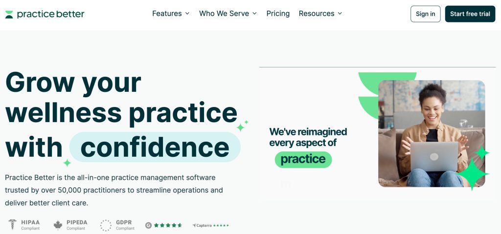 practice better homepage